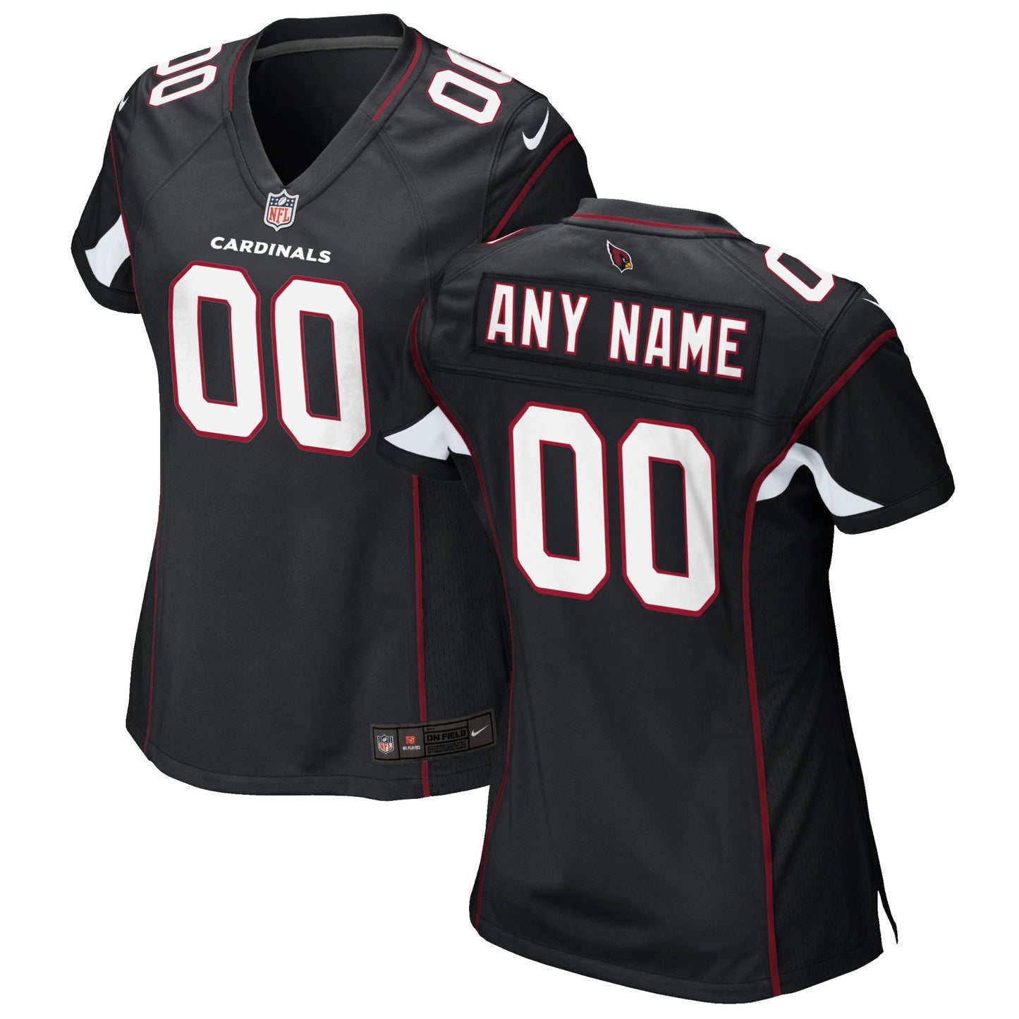 Arizona Cardinals Nike Women's Alternate Custom Game Jersey - Black